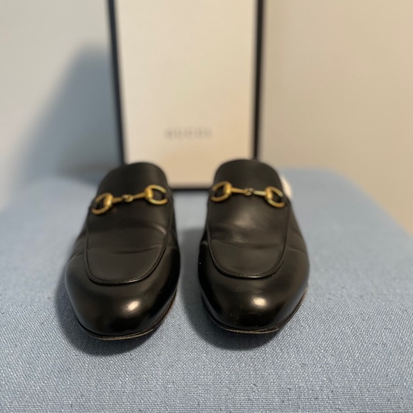 Gucci Princetown black leather mules - Picture 1 of 10